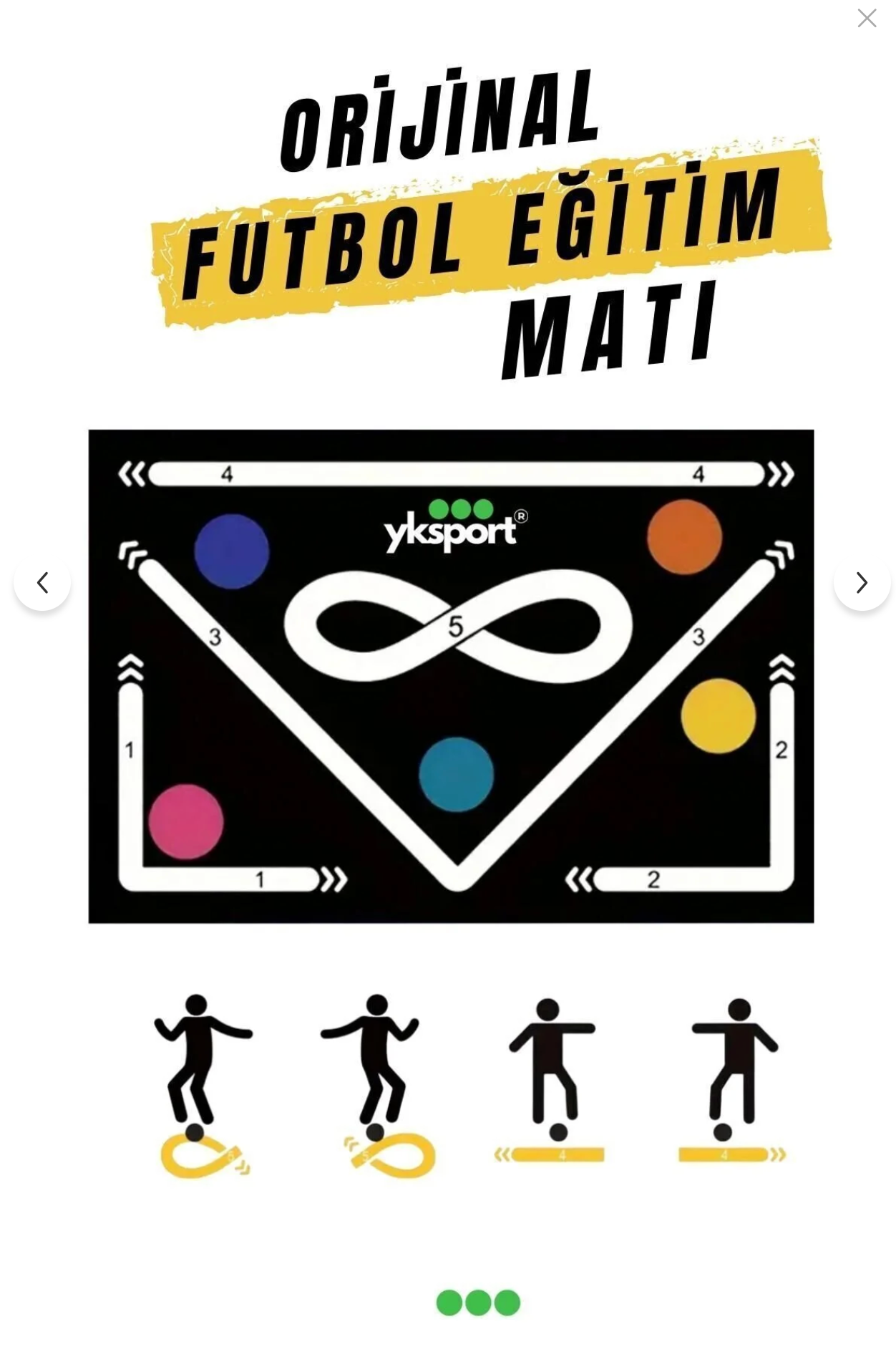 Orijinal Kaymaz Futbol Antrenman Matı Ve Eğitim Seti Top Tekniği Geliştirme