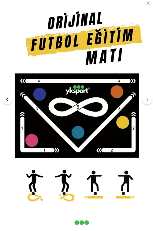 Orijinal Kaymaz Futbol Antrenman Matı Ve Eğitim Seti Top Tekniği Geliştirme