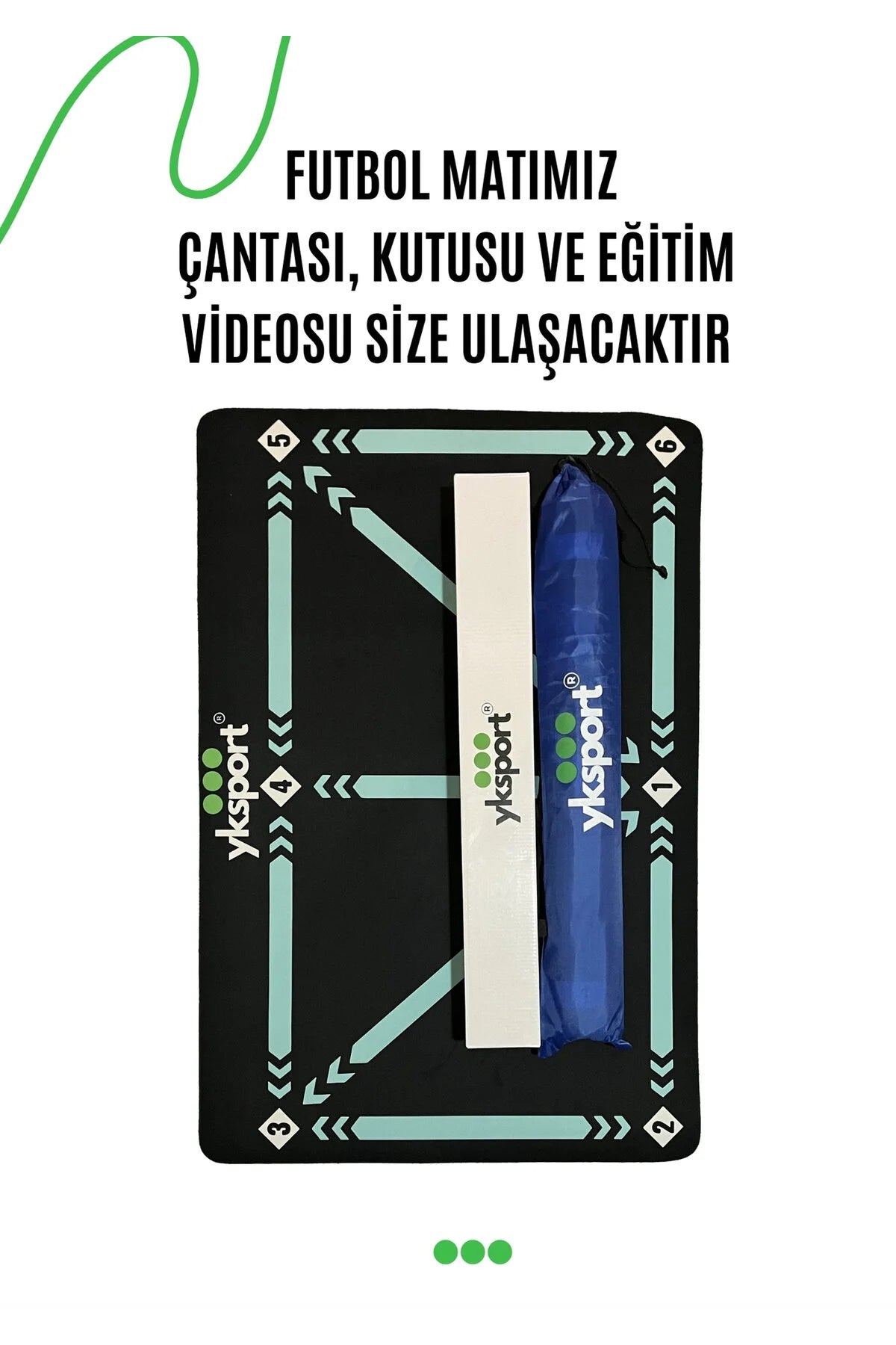 Orijinal Kaymaz Futbol Antrenman Matı Ve Eğitim Seti Top Tekniği Geliştirme