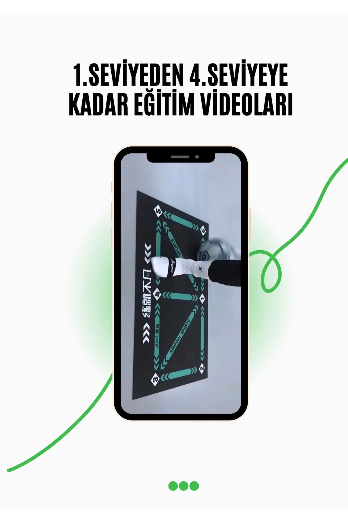 Orijinal Kaymaz Futbol Antrenman Matı Ve Eğitim Seti Top Tekniği Geliştirme